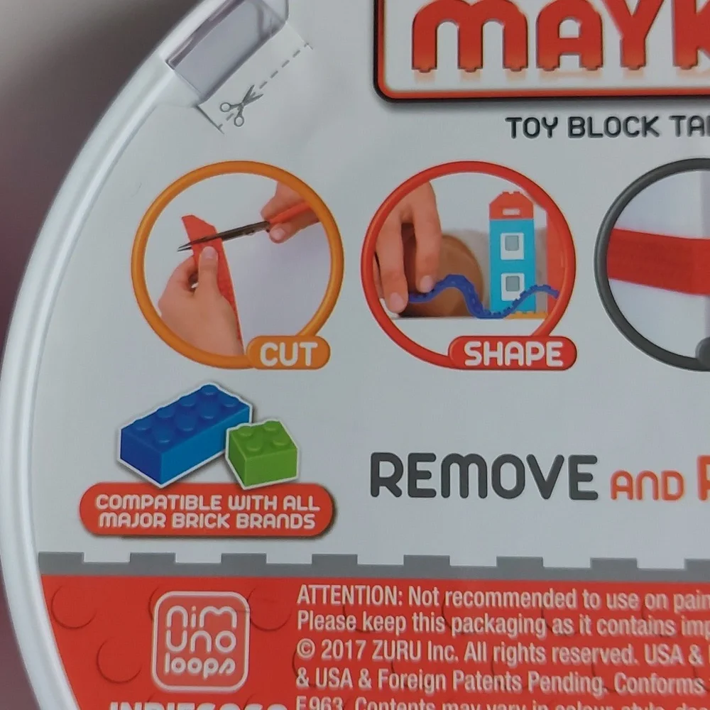 Zuru mayka toy block tape pink  Remove‎ & Reuse set 2